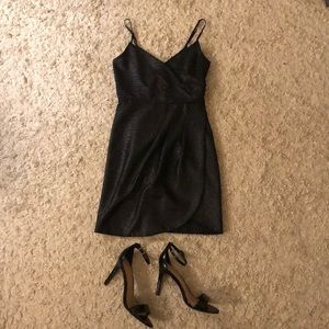 Black metallic party dress